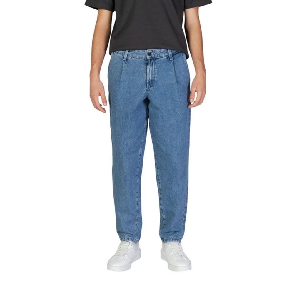 Jack Jones Blue Cotton Relaxed Fit Men's Jean